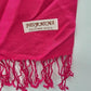 Pashmina Shawl Wrap Bright Pink Oversized Scarf 26x68" 70% Cashmere 30% Silk Vtg