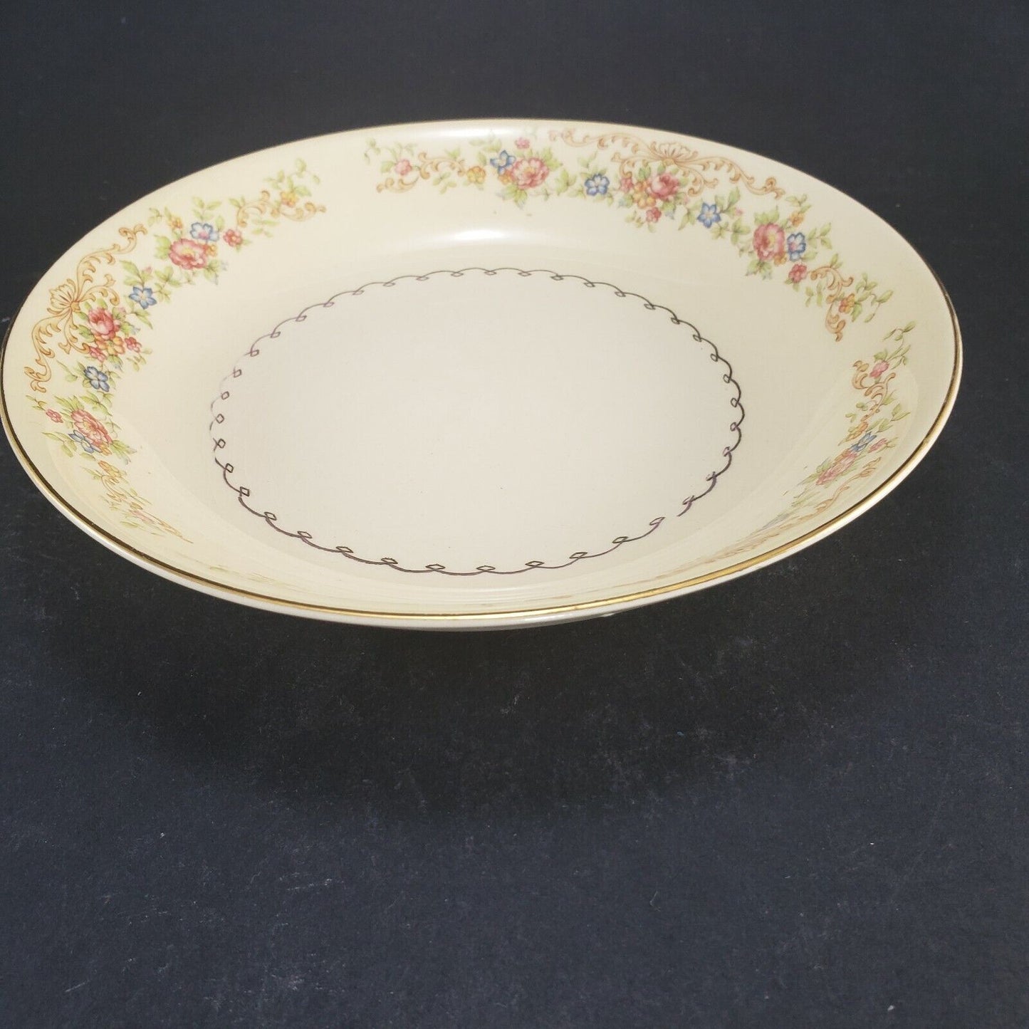 Paden City Marlene Lace Soup Bowl 8” Vintage Crazed