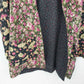 Mirrors Women's Medium Floral Open Front Cardigan Jacket Black Pink Pockets