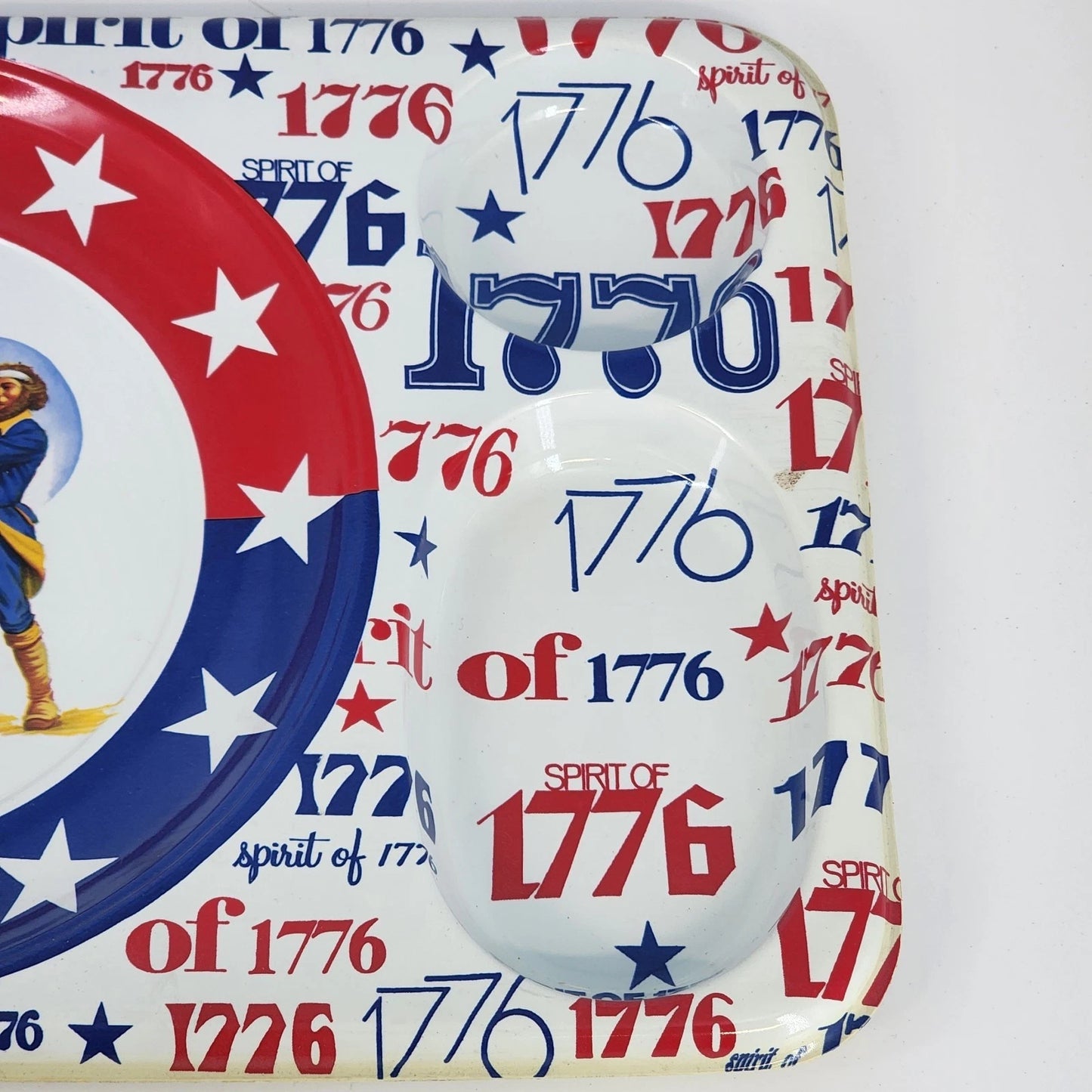 1976 Bicentennial American Independence 3 Section Serving Tray