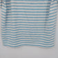 Palm Harbour Petite Striped Floral Embroidered Top T-Shirt Blue White Size P/S