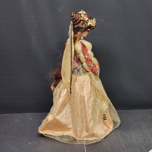 Maryse Nicole's Celeste Angel of Good Will Porcelain Doll Coral Gold Wings Beads