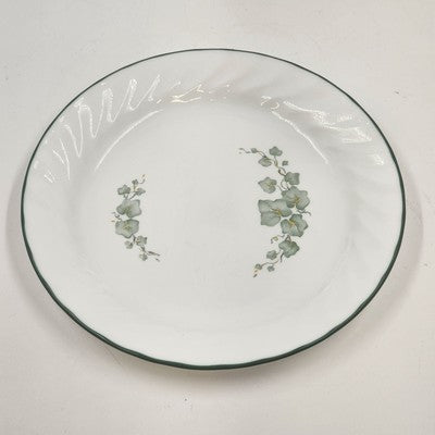 Corelle Callaway Floral Green Ivy Salad Plate Corning Ware Swirl Edge 7.25" USA
