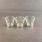 Set of 3 Unbranded Espresso Cups Glass with Detachable Steel Handles Vintage