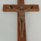 Jeweled Cross Co Shroud of Turin Wood Metal Crucifix 15" INRI Vintage