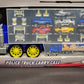 NEW Dickie Toys Police Truck Carry Case 9 Die Cast Cars 18 Accessories