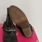 Candies Pasko Brown Ankle Booties Womens 8.5 Chain Rhinestone
