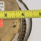 Kirklands Brass Bucket Basket 5" Rope Twist Around Body Tooled Handle Vintage