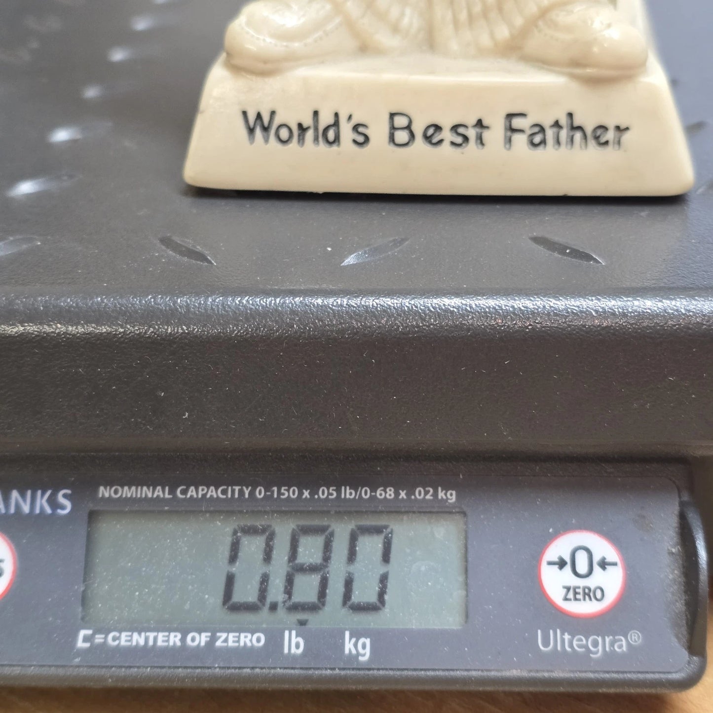 Vintage Russ Berrie Worlds Best Father Sillisculpt Figurine 1970s