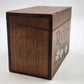 Wooden Recipe Box Floral Hinged Lid Recipe Card Holder Country Decor 7" x 4" x5"