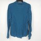Canvasbacks Lutton & Horsfield Women's Small Blue Black Check Rayon Blouse