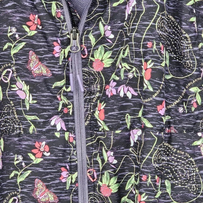 The North Face Small Petite Hydrenaline Jacket Floral Print Zip-Up Y2K Polyester