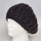 Knit Beret Women’s French Artist Hat Chocolate Brown Winter Beanie Slouchy Cap