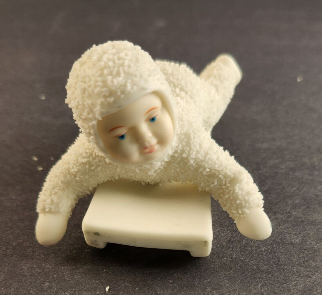 Sledding Snowbabies Department 56 HOLD ON TIGHT 4" Retired Figurine 7956-1