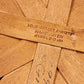 Longaberger Handwoven Button Basket w Leather Handles 6.5" Classic Stain 1997