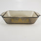 Jeannette Glasbake Loaf Pan Amber Yellow Daisy Pattern Textured Bottom 9" x 5½"