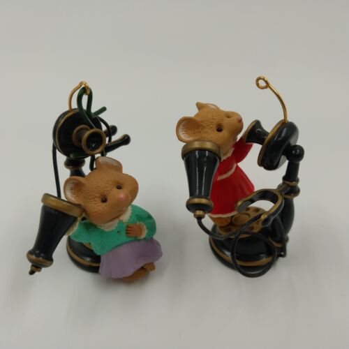 Hallmark Keepsake 1999 Christmas Ornaments Friendship Hello Hello Set of 2 Vtg