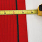 Set of 4 Solid Red Pleated Line Holiday Placemats with Green Piping 17.5"x12.5"