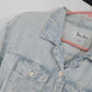 Paris Blues Cropped Denim Jacket Women's Small Light Wash Short Sleeve Button