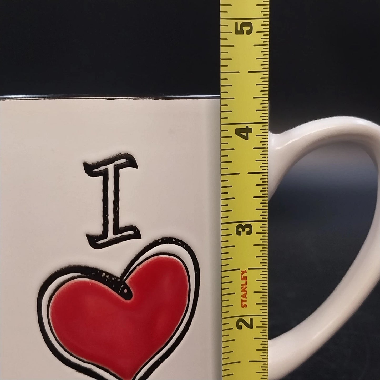 Spectrum Designz I Love My Cat Large 22 oz Ceramic Coffee Mug Red Interior 4.25"