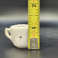 Miniature Tea Set Hand Made White Studio Porcelain Cups Saucers 2" 10pc Vintage