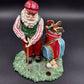 St Nicholas Square Resin Golfing Santa Claus and Gopher Vintage Rare 8.5" Tall