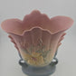 Hull Art Pottery Magnolia Vase 8.5" Pink Blue Matte Winged Handles 1946 USA