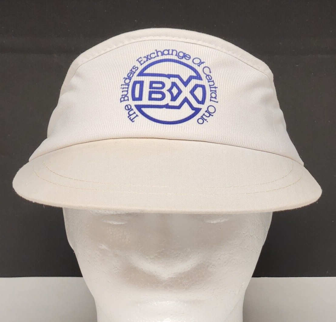 The Builders Exchange of Central Ohio White Visor With Hook and Loop Size Adjust