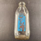 Virginia Dairy Glass Milk Bottle 1 Quart Orange and Blue Logos STOP School Bus