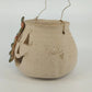 Handmade Studio Pottery Jack O Lantern Holly Candle Luminary 4" Vintage