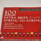 Fabri-Centers 100 Clear Mini Christmas Lights Super Bright String to String NIB