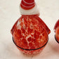 Santa Claus Glass Salt and Pepper Shaker Set Pier 1 Hand Blown 3.5" Holiday Gift