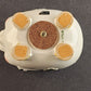 Enarco Japan Lucky Piggy Bank Ceramic Vintage 1960s White 4 Leaf Clover Stopper