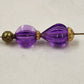 4 Cameo Hat Pins Black Purple Turquoise Red 4" Decorative Vintage Collectible