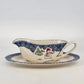 Thomson Pottery Snowman Gravy Boat and Underplate Set Christmas Holiday China