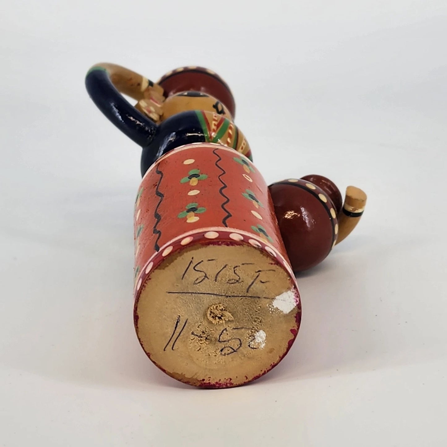Channapatna Handmade Wooden Doll Karnataka India 7.5 Inch
