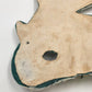 Hand Sewn Vintage Mardi Gras Green Fish Mask Sequins Beads