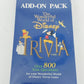 The Wonderful World of Disney Trivia Add-On Pack Kids 800 Questions Sealed 1998