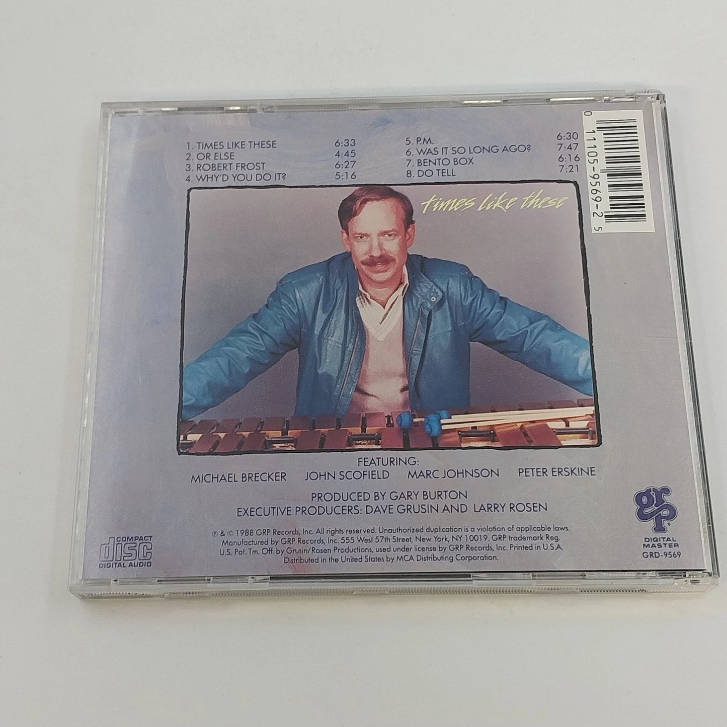 Gary Burton Times Like These CD 1988 GRP Jazz Michael Brecker John Scofield