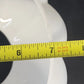 Milk Glass Oil Lamp Shade 8x5.5" Lantern Style Quilted Panel Ruffled Top Vintage