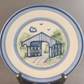 MA Hadley Covered Bridge Pottery Lunch Plate Luncheon Dessert 9" Stoneware