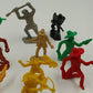 23 Plastic Toy Figures 1950s Cowboys Indians Soldiers Frontiersmen 2" to 3" Tall