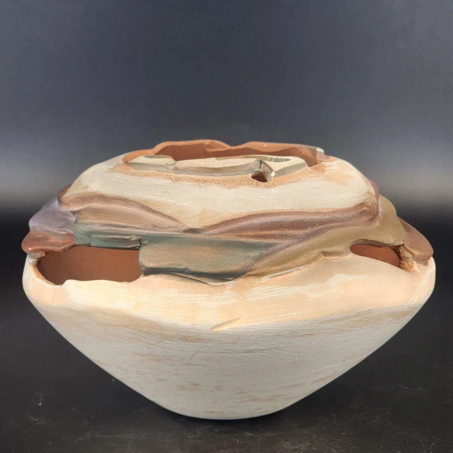 Steven Kaye Signed Studio Pottery Vessel Southwestern Clay Vase