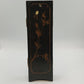 Macau Black Lacquer Soapstone 4-Panel Asian Tabletop Folding Screen 18" x 14"