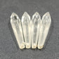 4 Icicle Spear Crystal Glass Antique Chandelier Prisms 3"x0.5" w Wire Connector