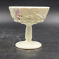 Westmoreland Milk Glass Covered Candy Dish Roses & Bows Paneled Grape 7”