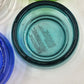 Set of 6 Pottery Barn Colored Glass Tealight Candle Holders in Original Box 7"