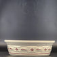 Longaberger Woven Tradition Red 2 Qt Open Casserole Dish 10.5" Round Pottery USA