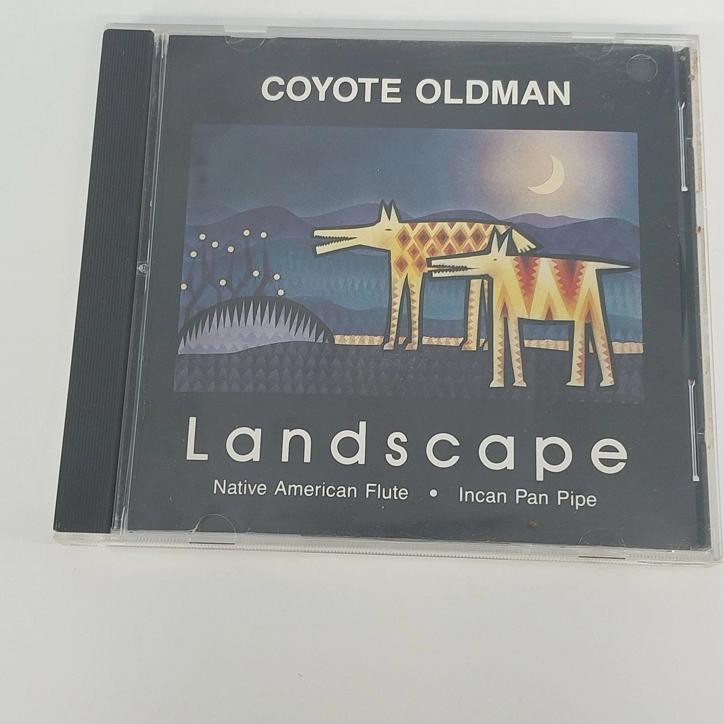 Coyote Oldman Landscape CD Native American Flute Incan Pan Pipe Ambient 1988 USA