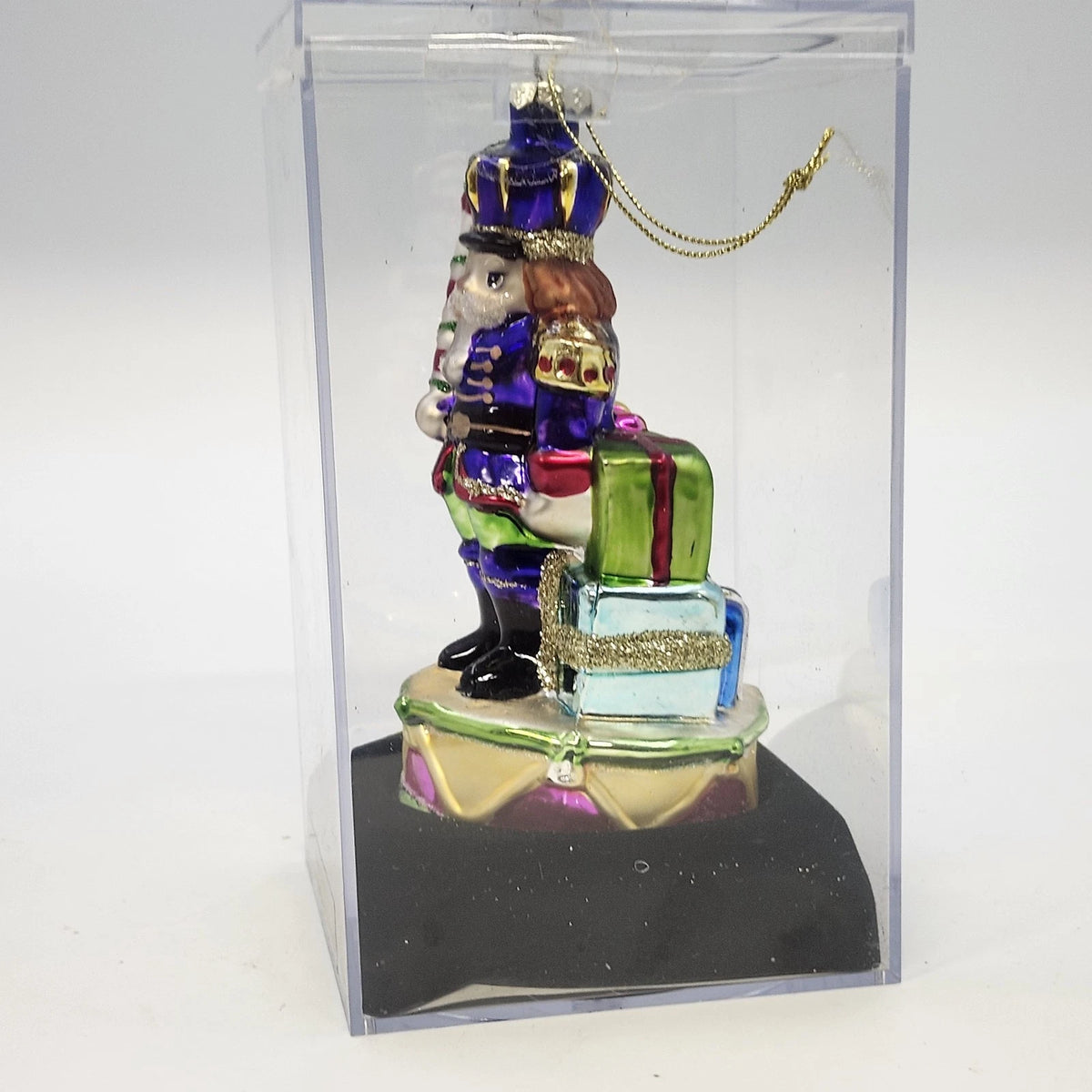 Far East Brokers Hand Crafted Collectible Glass Nutcracker Christmas Ornament